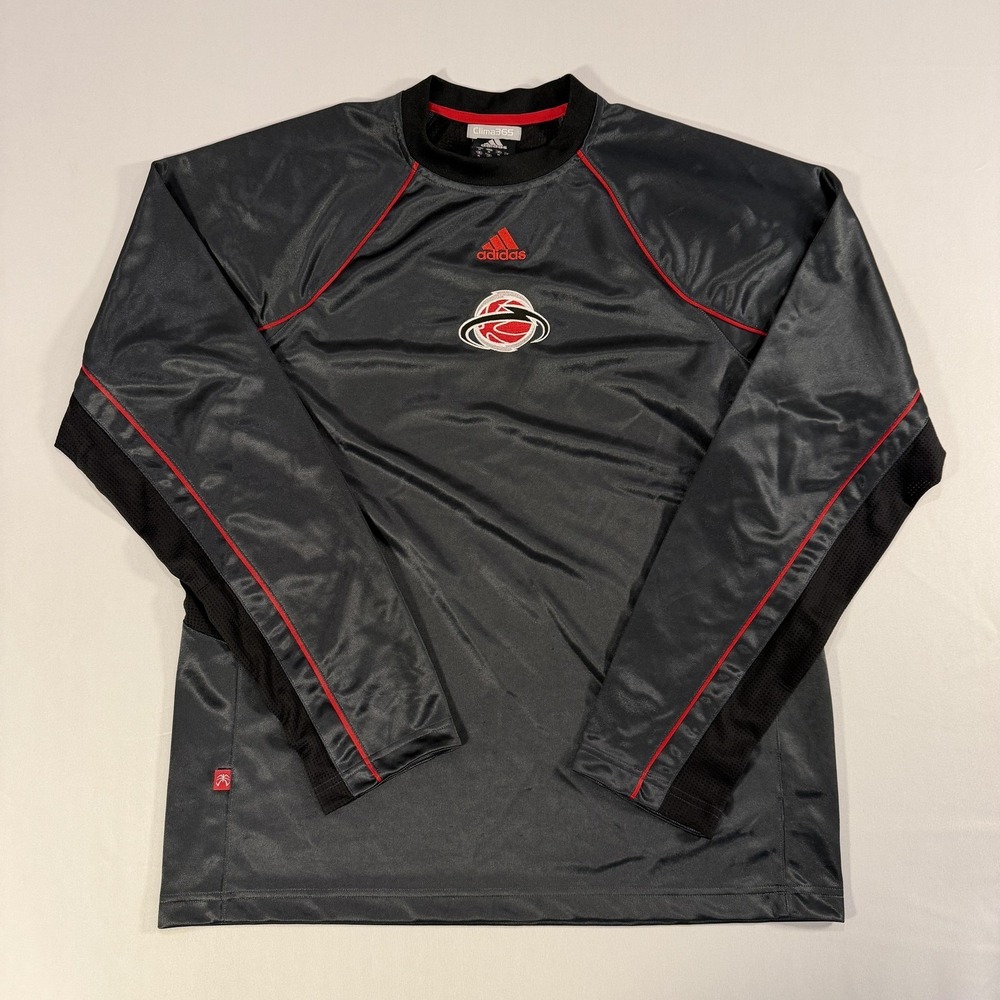 Utah Flash Shirt Mens Medium Long Sleeve Gray NBA Basketball Adidas Clima365